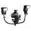 ET-FB06 NEW Flexible Dual Mount Flash Bracket Camera flash bracket for tripod