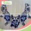 Beautiful mesh flower pattern elegant royal blue 3D collar lace                        
                                                                                Supplier's Choice