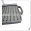 Rectangular double handle dual grill plate