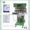 Made in China high quailty 6-colors open ink well pad printing machine with flame treatment for bottle caps for LC-SPM6-150-20