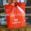 die cut accept custom order good bearing capacity red plastic bags wholesale
