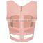 Fashion latest design knit crop top zip pink sexy ladies sexy tops for women