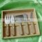 NEW-Cheese knife set in wooden box
