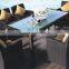 Used wicker canteen tables and chairs