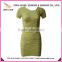 Fancy Design Seamless Solid Color Sexy Pencil Short Sleeve Ladies Crossfit Dress