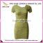 Fancy Design Seamless Solid Color Sexy Pencil Short Sleeve Ladies Crossfit Dress