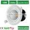 2014 best selling high quality 80lm/w 15w led downlight