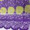 2015 Popular design Nigerian style charming big voile lace polish lace for birde