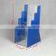 Blue Acrylic 4-tiered Pamphlet Brochure Stand