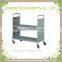 top sale cheap steel book carrier steel book trolley acrylic book cart with wheel