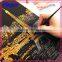 Hot selling new design high light scratch night view new series DIY picture with pens