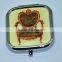 Fashionable foldable metal cosmetic compact mirror with arm chair