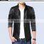 Latest slim fit men pu leather jacket