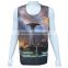 wholesale 100% polyester full printed mens gym singlets workout tank tops , custom made mens gym clothing , mens gym wear