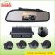rear view mirror 4.3 inch TFT LCD display parking sensor with camera