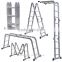 2.6M/3.6M/4.7M smart folding aluminium step ladder with EN131-1/-2/-3/-4 GS approval