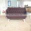 Living room furniture casnmere/leather wooden legs sofa