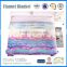 Promotional flower printed flannel fleece and coral fleece blanket with cheap price