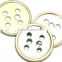 High quality Zinc alloy 6-hole dome shape hand sewing buttons
