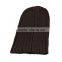 Chic pure color Men and women fashion wool knitted turtleneck cap with black hat