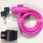 Multicolor cheap hot sale mountain bicycle lock cable lock