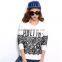 2015 new lace Women Spring Sweatshirt Elegant Lace Pullover Women Long-Sleeve O-neck Casual Hoodies with letters on it