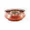 Hammered Steel Copper Serving Mughlai Handi With Lid 525 ML - Serving Dish Curry Home Hotel Restaurant Tableware