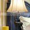 popular in Europe high quality round base black wapiti table lamp with yellow waisted round parchment lamp shade
