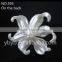 guangzhou market plastic flower shape flatback rhinestone embellishment accessory of hair bow