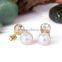 indian 18kgp glod plated pearl earrings jewelry