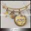 Charm Bangle Personalized Map Bracelet