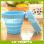 FDA Standard portable collapsible foldable silicone travle cup