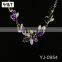 Multilayer Bead Triple Crystal Bar White Turquoise Pendant Cubic Zirconia Round Stud Style Necklace