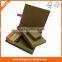 Combined sticky strips index,notes,memo pads in craft paper holder/box
