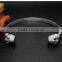 C shape antique silver vintage engraved wire skull head stainless steel bangles
