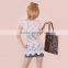 New arrival women fashion hollow sexy summer crochet mesh lace top