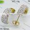 Wholesale fashion crystal gold plated stud earring