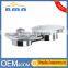 Modern Hotel Wall Mount Stainless Steel 304 Soap Holder With Double Glass Dish