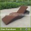 modern design outdoor furniture synthetic rattan chaise lounge with wheel
