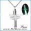 Luminous Pendant Necklace Blue Fluorescent Hollow Locket Glow In The Dark For Women