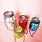 sliver plating glass candle jar with metal lid hanging on christmas tree