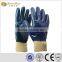 Sunnyhope blue nitrile knitted hand polishing gloves for industrial