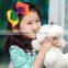 2017 new design rhinestone rainbow hair bows