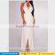 Latest Design Women Hollow out Deep V Neck Backless Maxi Dress Long Vintage Dress