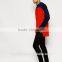Hot Sale Fashion Streetwear Contrast 100% Cotton Longline Long Sleeve T Shirt with Side Zipper Blank Oversized T Shirt