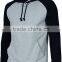 Heavyweight Blank 20% Polyester 80% Cotton Fleece Pullover Hoodie Contrast Raglan Long Sleeve Men's Hooded Sweatshirt OEM