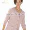 Womens 100% Wool Pink Sweater Caedigan Pockets With Buttons