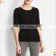 OEM lady blank t-shirt women tie up sleeve t shirt with wholesale price china