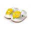 sum flower cute baby shoes, soft feel high quality PU leather baby sandals
