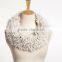 New fashion wave print imitation ladies rabbit fur infinity scarf
